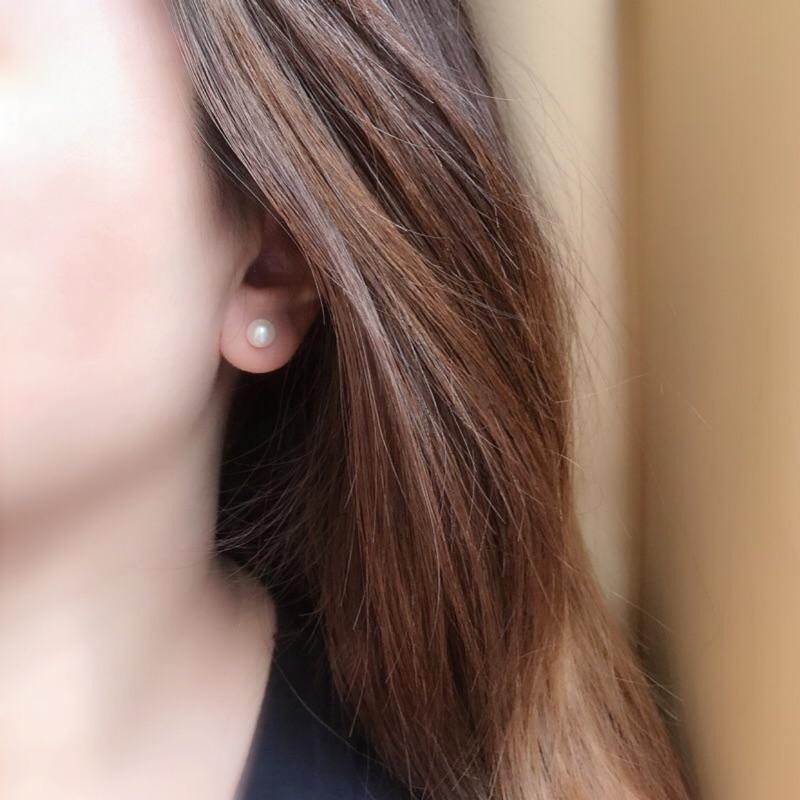 [zoeverglow]天然淡水珍珠s925純銀耳環｜耳釘 日常百搭-細節圖3