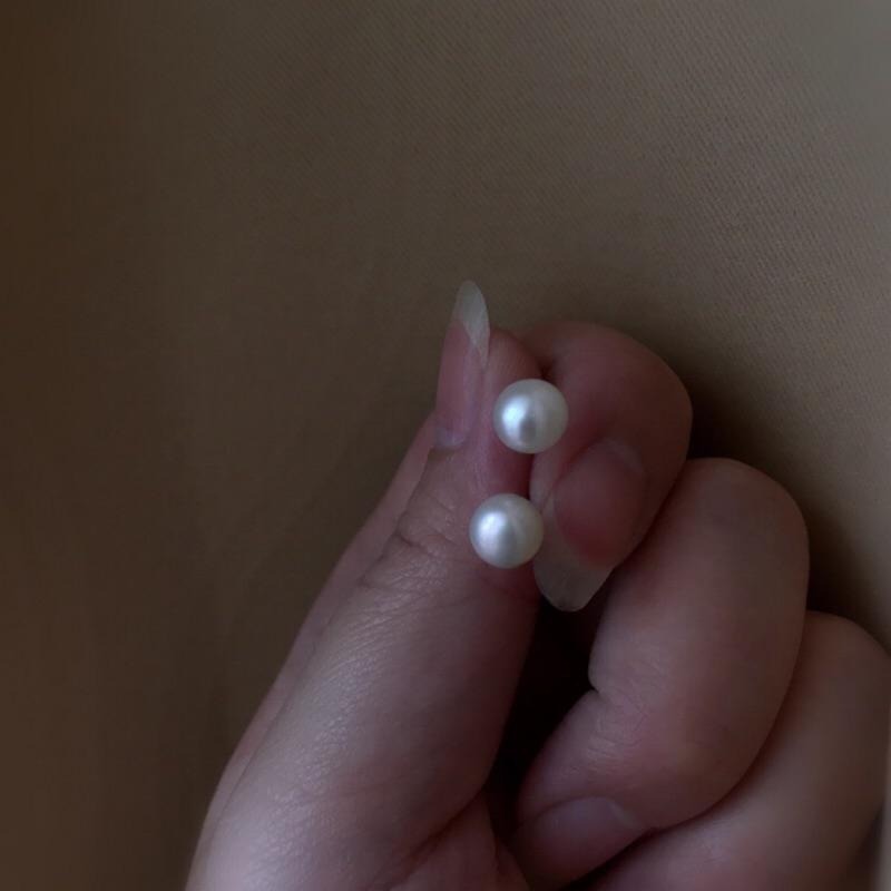 [zoeverglow]天然淡水珍珠s925純銀耳環｜耳釘 日常百搭-細節圖5