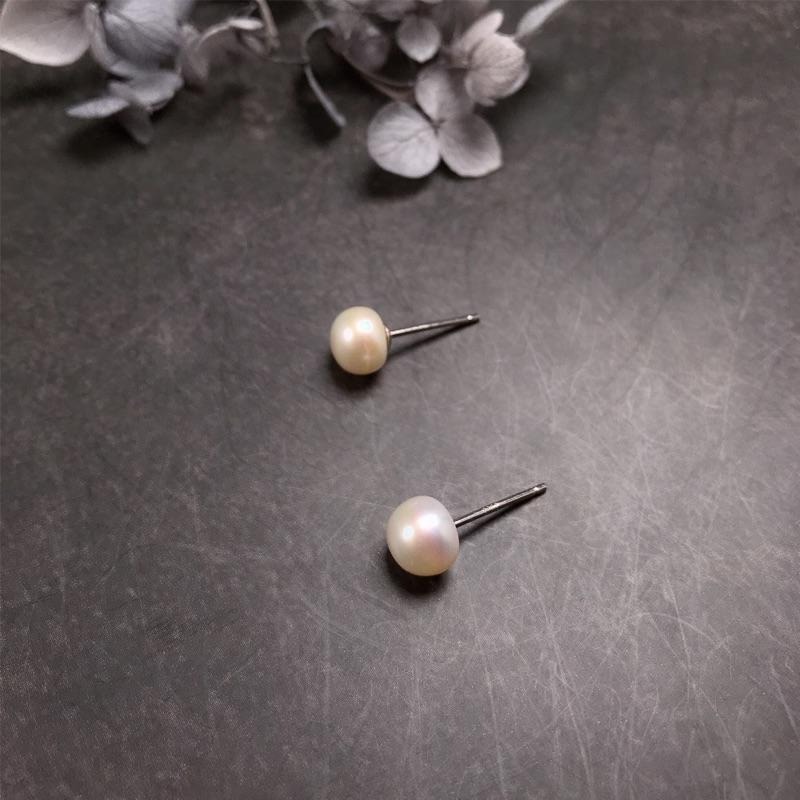 [zoeverglow]天然淡水珍珠s925純銀耳環｜耳釘 日常百搭-細節圖6