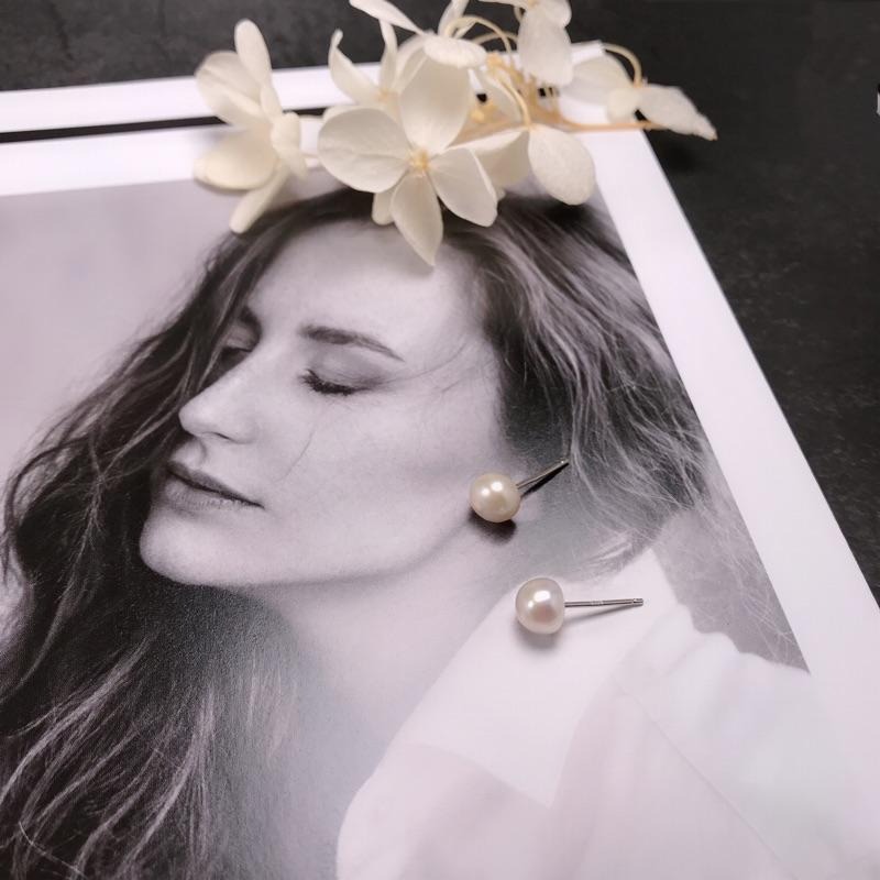 [zoeverglow]天然淡水珍珠s925純銀耳環｜耳釘 日常百搭-細節圖7