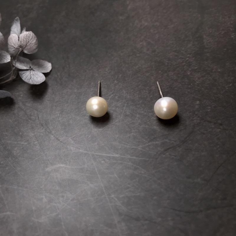 [zoeverglow]天然淡水珍珠s925純銀耳環｜耳釘 日常百搭-細節圖8