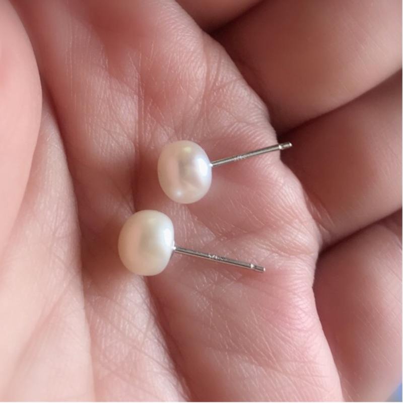 [zoeverglow]天然淡水珍珠s925純銀耳環｜耳釘 日常百搭-細節圖9