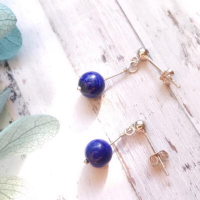 [zoeverglow]原創青金石s925純銀耳環｜手作飾品