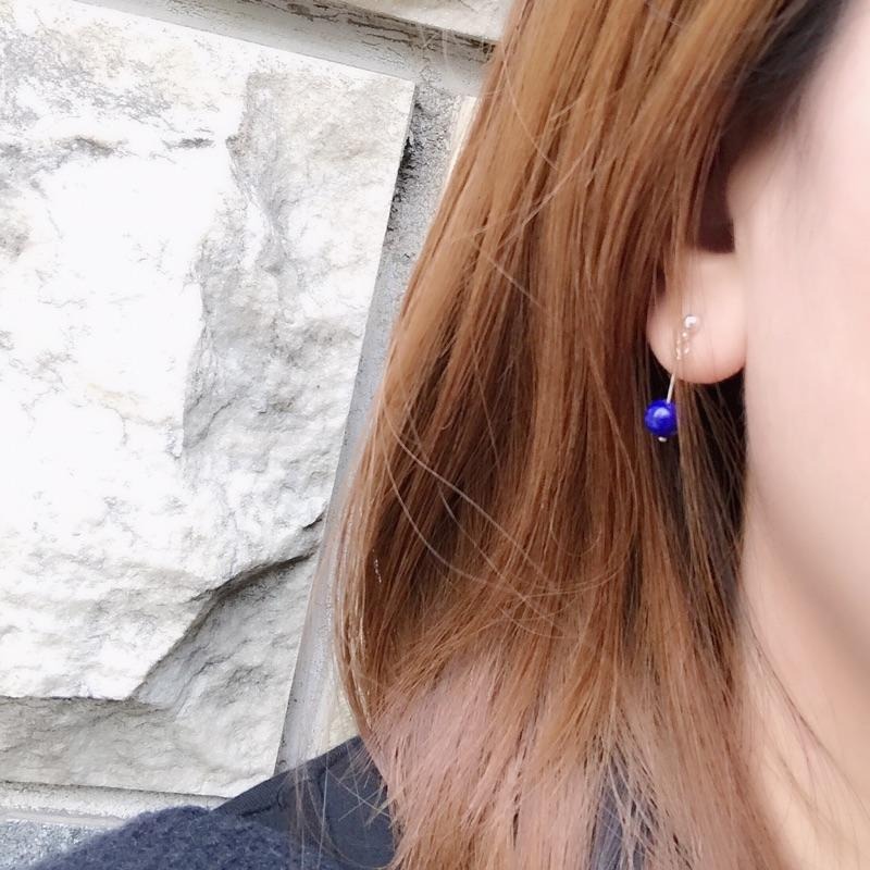 [zoeverglow]原創青金石s925純銀耳環｜手作飾品-細節圖7