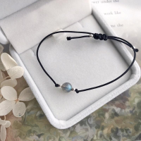 [zoeverglow]灰月光石s925純銀手繩｜拉長石 手工編製