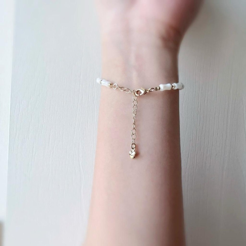 [zoeverglow] 白水晶 x 白貝母竹節手鍊｜清新氣質｜純淨 • 柔光 • 簡約 • 療癒-細節圖9