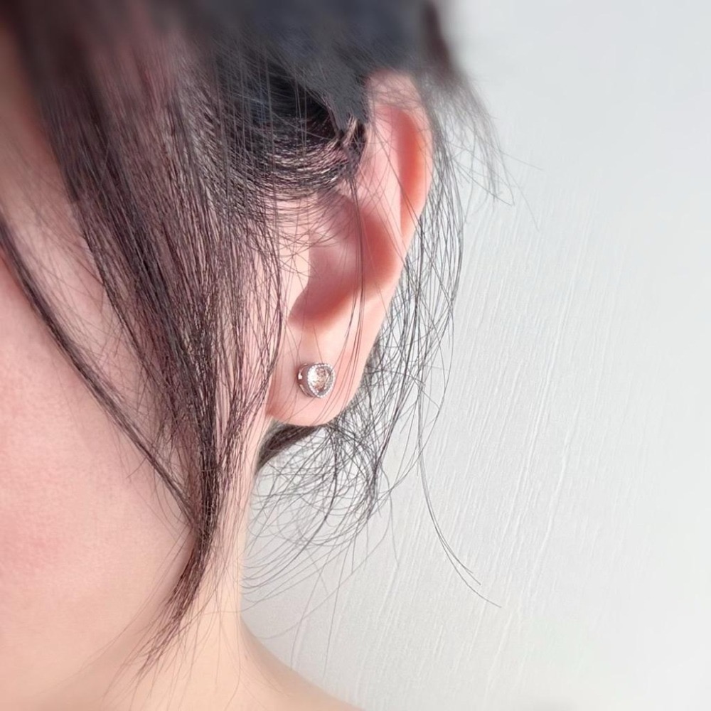 ［zoeverglow ]心型超七耳釘｜s925純銀耳針｜提升能量 自信 人緣 淨化-細節圖3