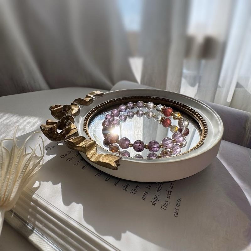 [zoeverglow]< 九紫離火 >紫幽靈x黃塔晶x草莓晶x白水晶手串｜豐收 成功 財富 魅力 好運 人緣-細節圖8