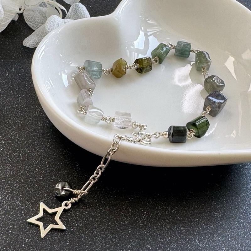 [zoeverglow]原創碧璽 s925純銀手鍊｜冷淡風 孤品-細節圖9