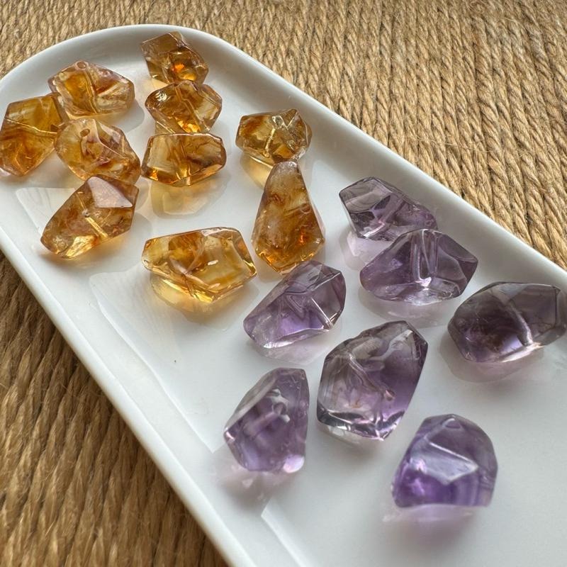 [zoeverglow]九紫離火 黃塔晶x白水晶x紫水晶 手機掛飾｜掛繩 招財 智慧 淨化-細節圖9