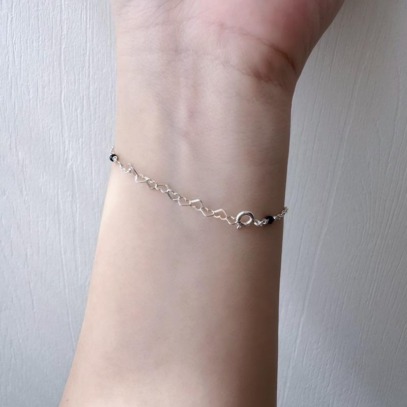 [zoeverglow]原創閃靈鑽 s925純銀手鍊｜黑尖晶石-細節圖7