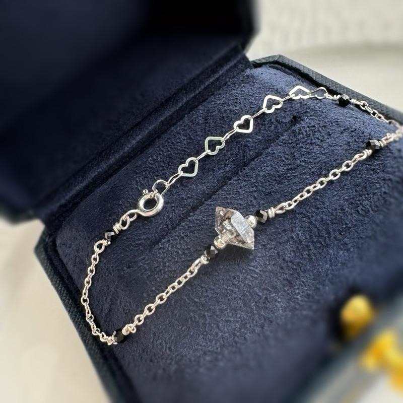 [zoeverglow]原創閃靈鑽 s925純銀手鍊｜黑尖晶石-細節圖8