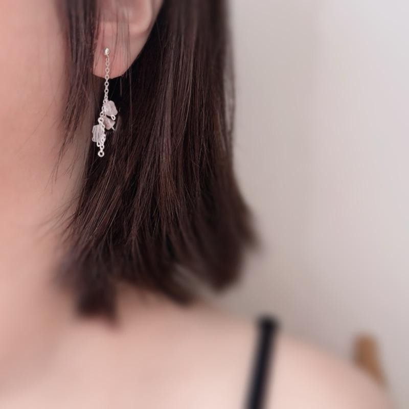 [zoeverglow]原創超七 s925純銀耳環｜碎石 2種戴法-細節圖2