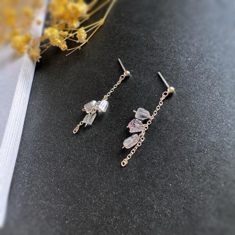 [zoeverglow]原創超七 s925純銀耳環｜碎石 2種戴法-細節圖4