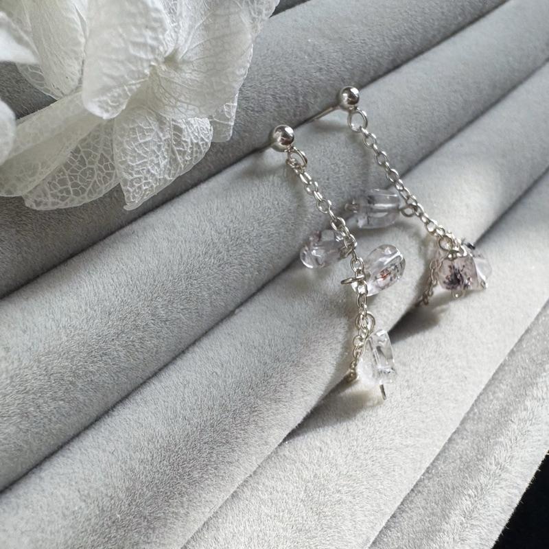 [zoeverglow]原創超七 s925純銀耳環｜碎石 2種戴法-細節圖5