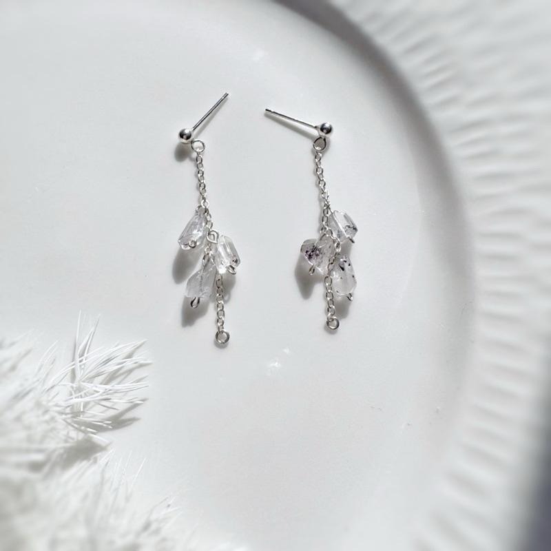 [zoeverglow]原創超七 s925純銀耳環｜碎石 2種戴法-細節圖9