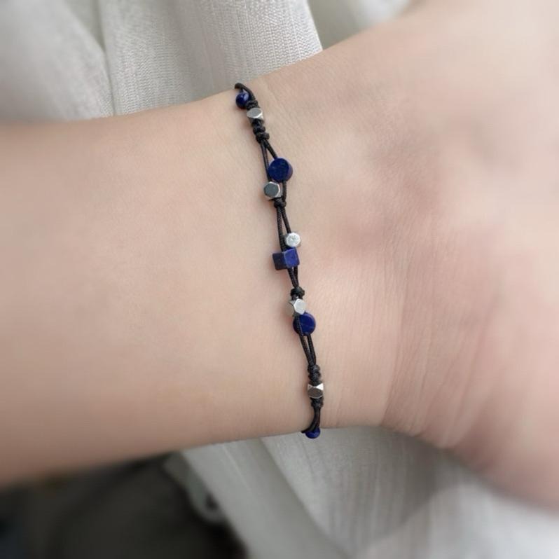 zoeverglow 青金石x黑膽石 腳繩｜洞察力 安定心神 護身-細節圖4