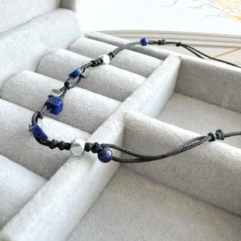 zoeverglow 青金石x黑膽石 腳繩｜洞察力 安定心神 護身-細節圖6
