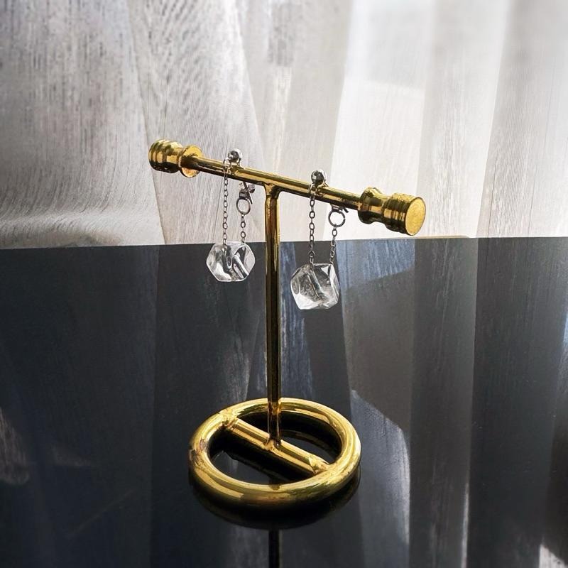 [zoeverglow]白水晶切面s925純銀耳環｜冰塊 冷淡風-細節圖7