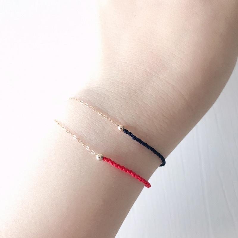 [zoeverglow]拉長石 14kgf編製手鍊 | 藏青 灰月光石-細節圖3