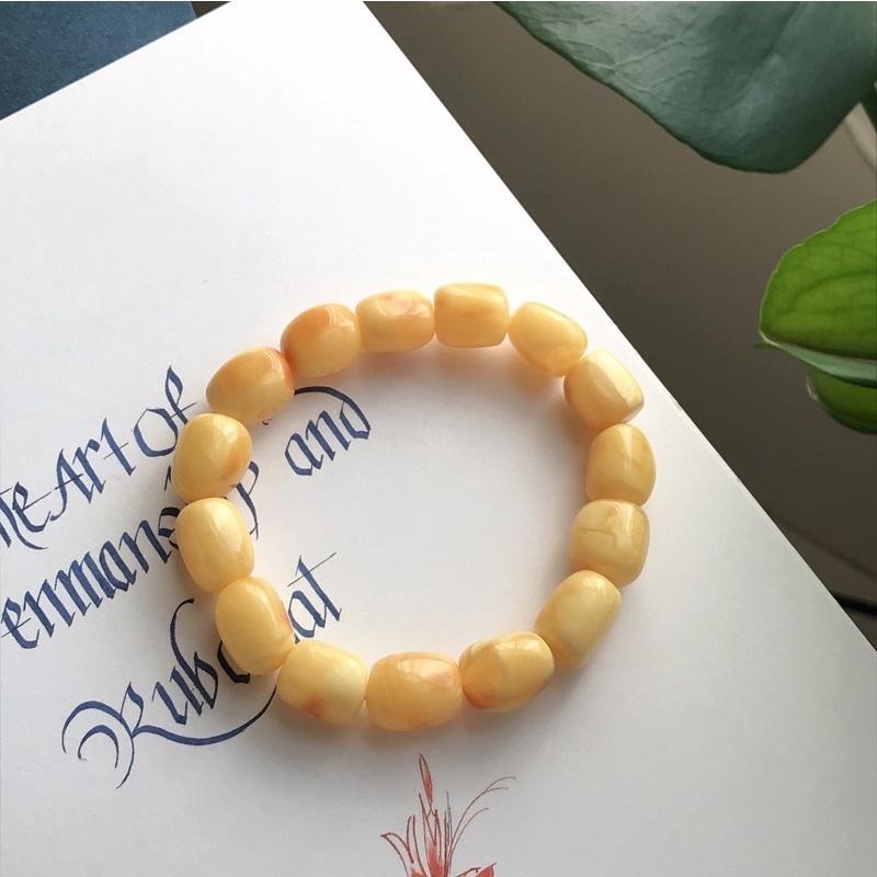 [zoeverglow]天然蜜蠟手串｜蜜蠟隨型 孤品-細節圖2