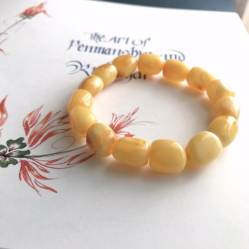 [zoeverglow]天然蜜蠟手串｜蜜蠟隨型 孤品-細節圖4