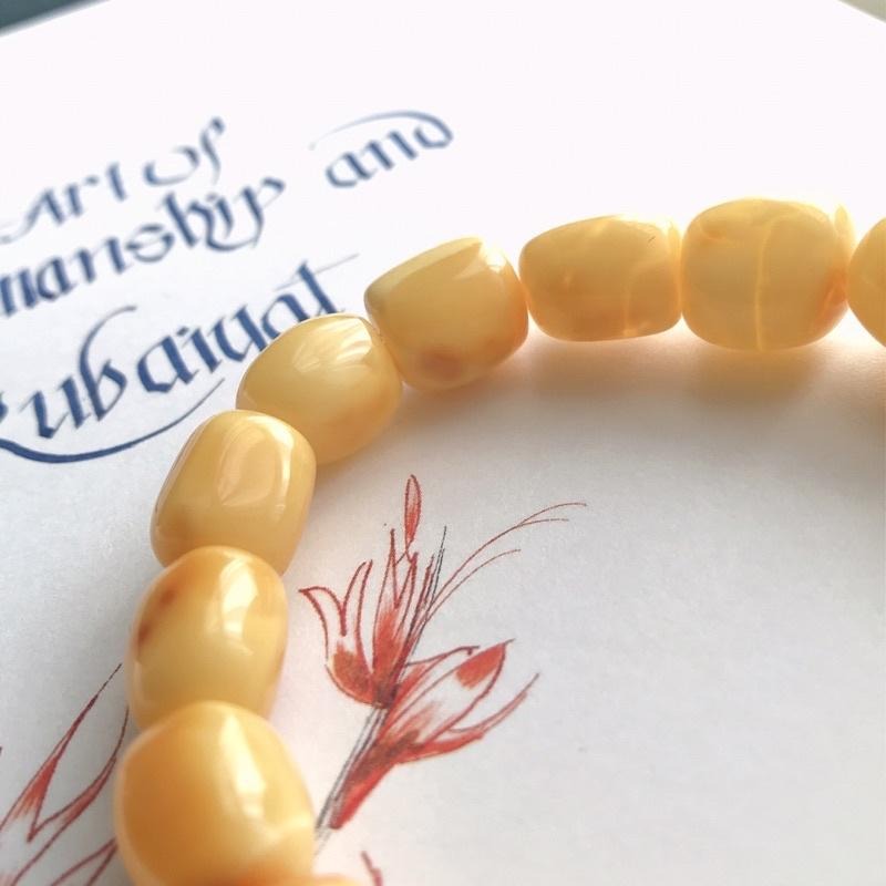 [zoeverglow]天然蜜蠟手串｜蜜蠟隨型 孤品-細節圖5