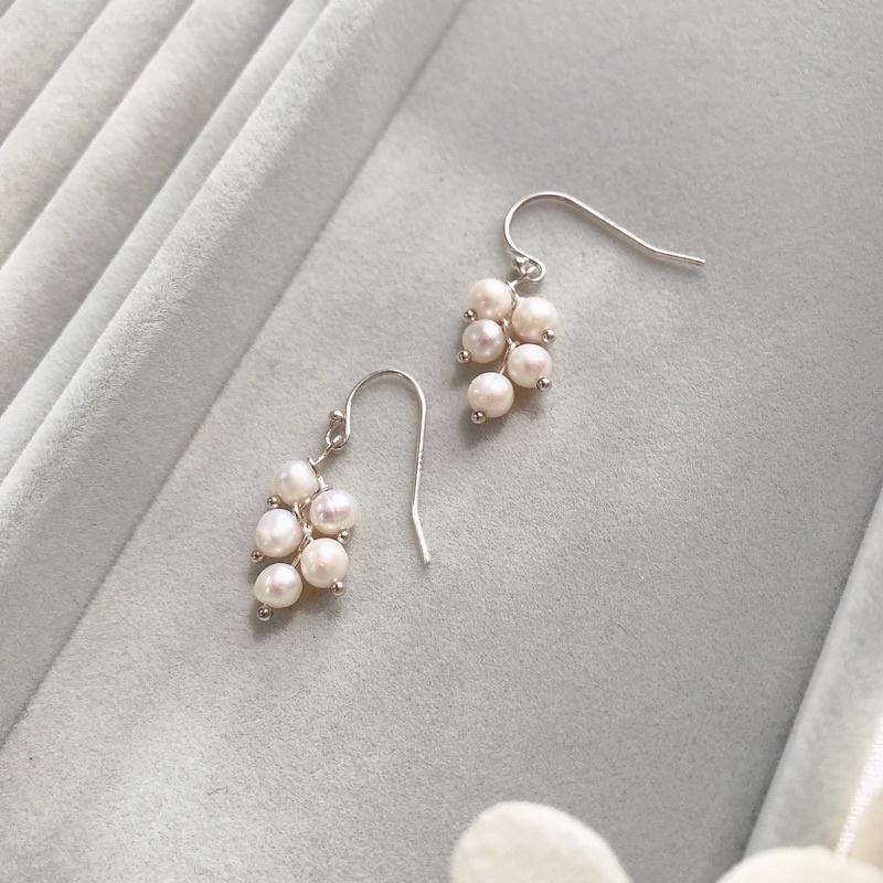 [zoeverglow]原創淡水珍珠 s925純銀耳環｜耳勾式-細節圖2