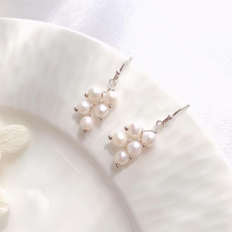 [zoeverglow]原創淡水珍珠 s925純銀耳環｜耳勾式-細節圖3