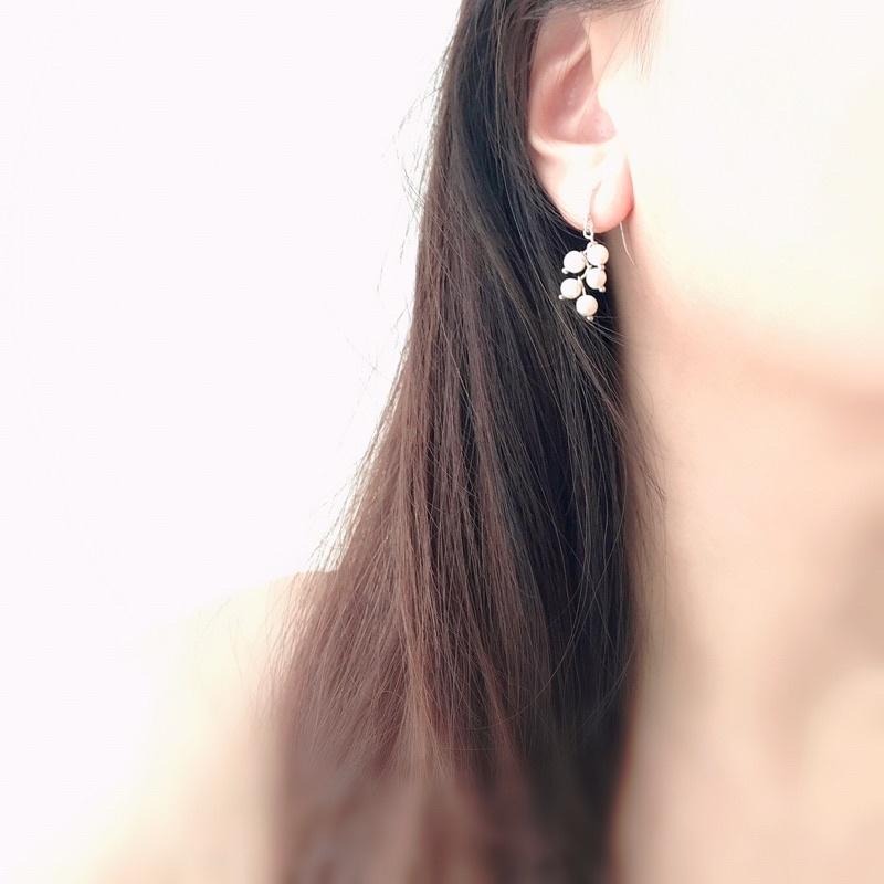 [zoeverglow]原創淡水珍珠 s925純銀耳環｜耳勾式-細節圖4