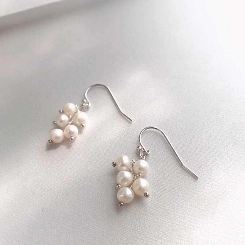 [zoeverglow]原創淡水珍珠 s925純銀耳環｜耳勾式-細節圖5