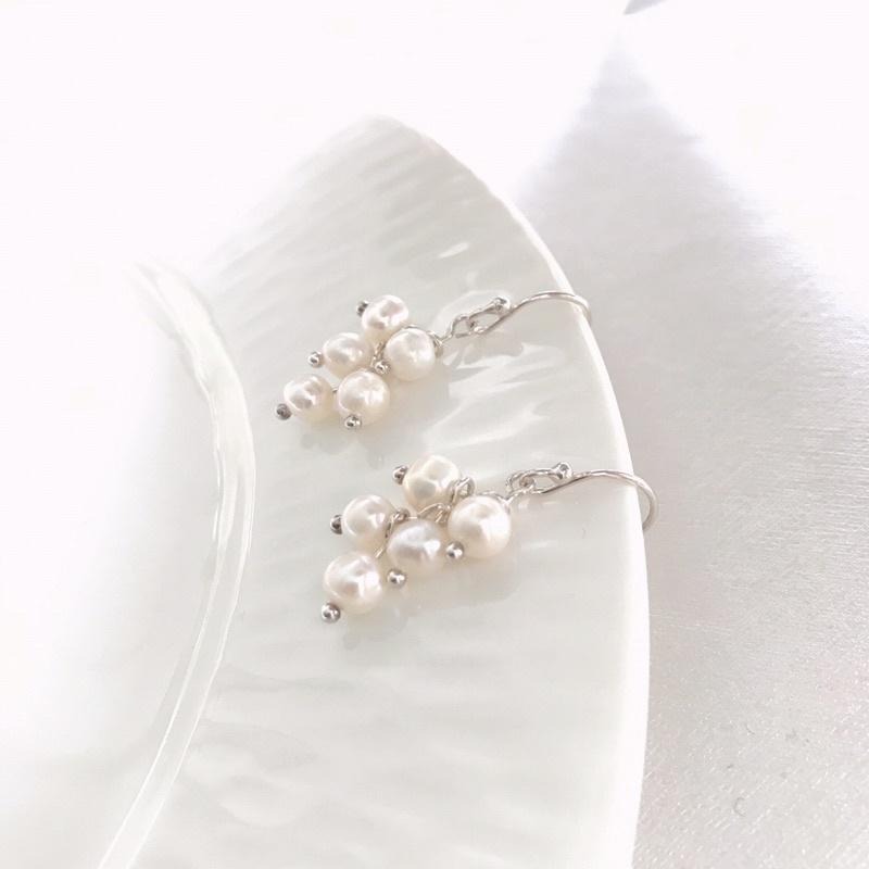 [zoeverglow]原創淡水珍珠 s925純銀耳環｜耳勾式-細節圖6