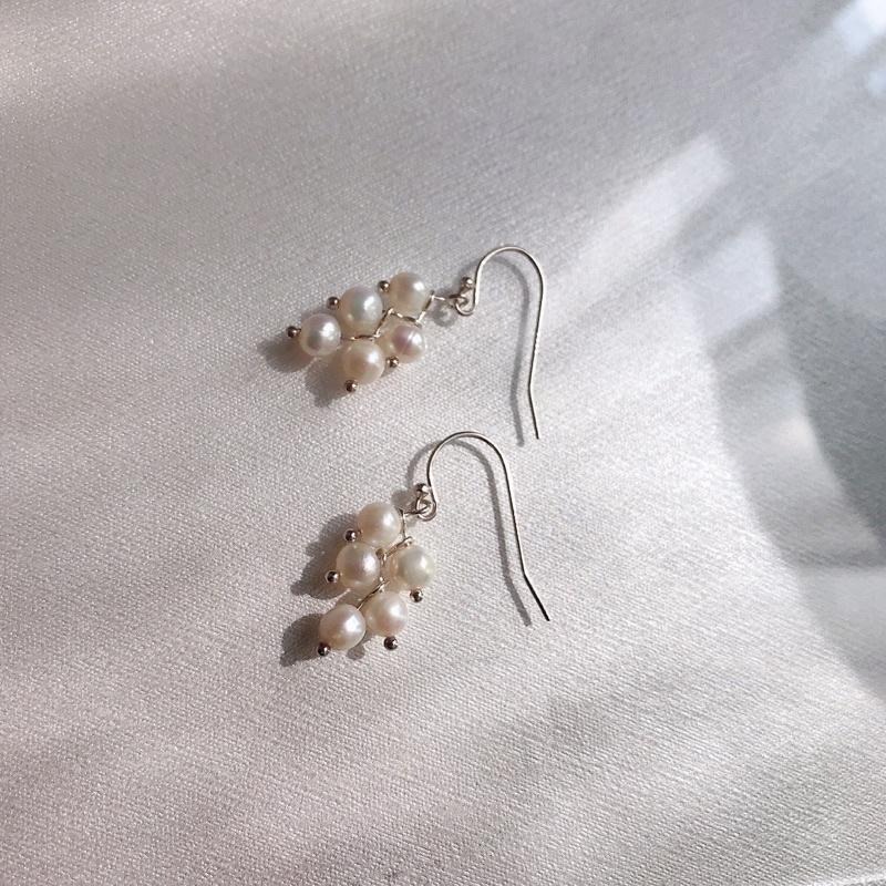 [zoeverglow]原創淡水珍珠 s925純銀耳環｜耳勾式-細節圖7