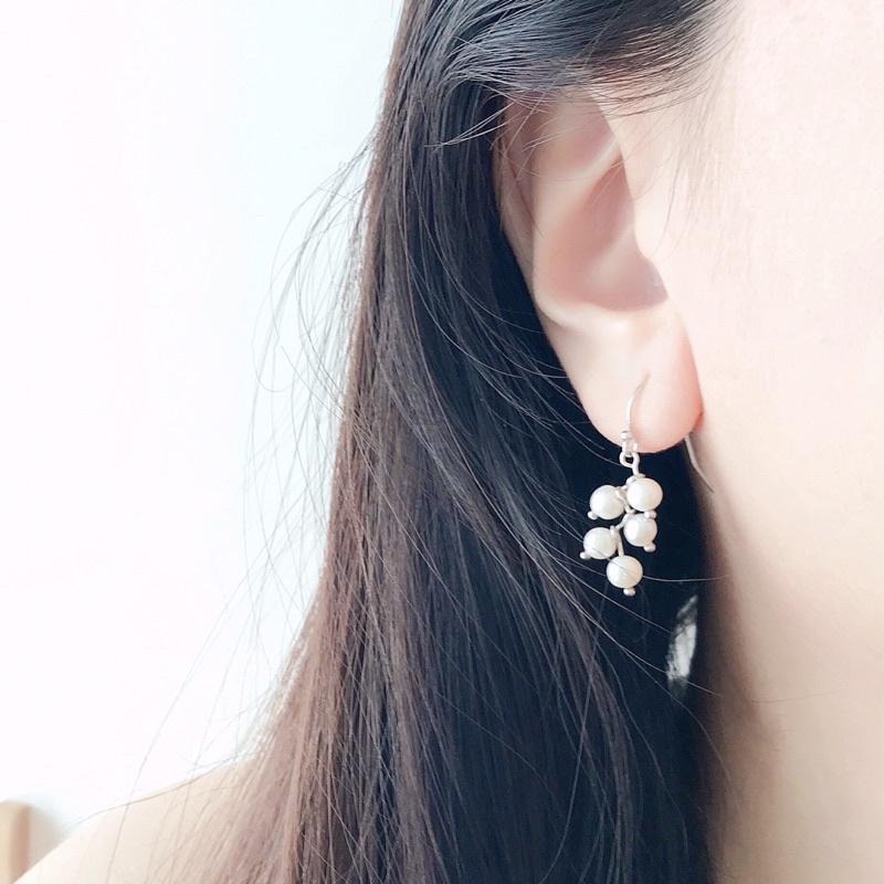 [zoeverglow]原創淡水珍珠 s925純銀耳環｜耳勾式-細節圖8