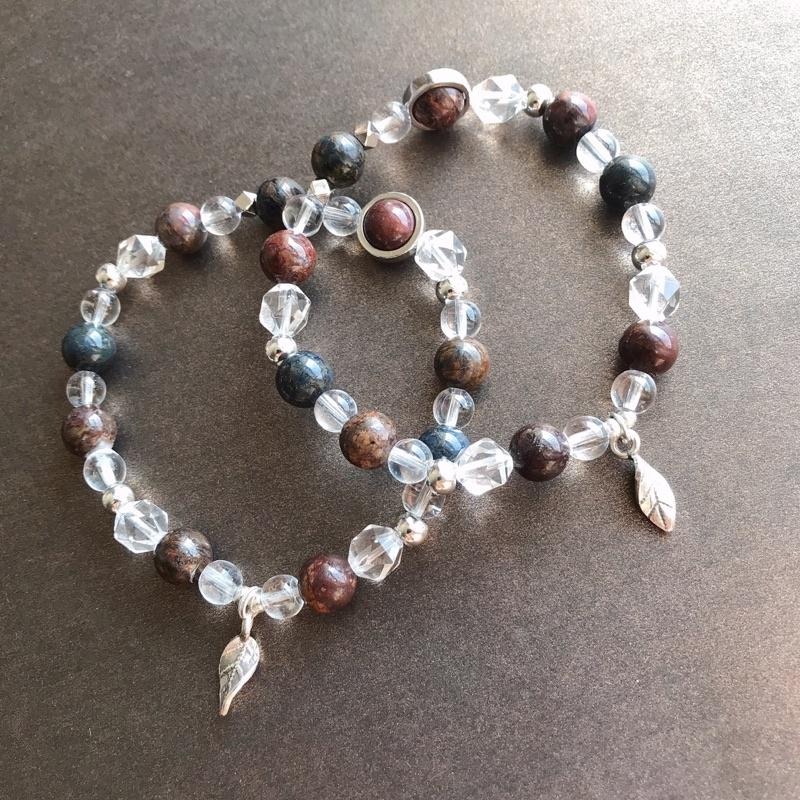 [zoeverglow]原創彼得石x白水晶 s925純銀手串｜彈力繩-細節圖7