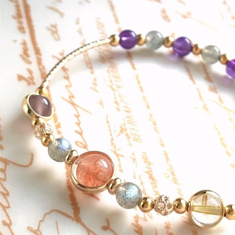 [zoeverglow]金太陽x灰月光x紫水晶x髮晶手串｜信心 勇氣 好運-細節圖7