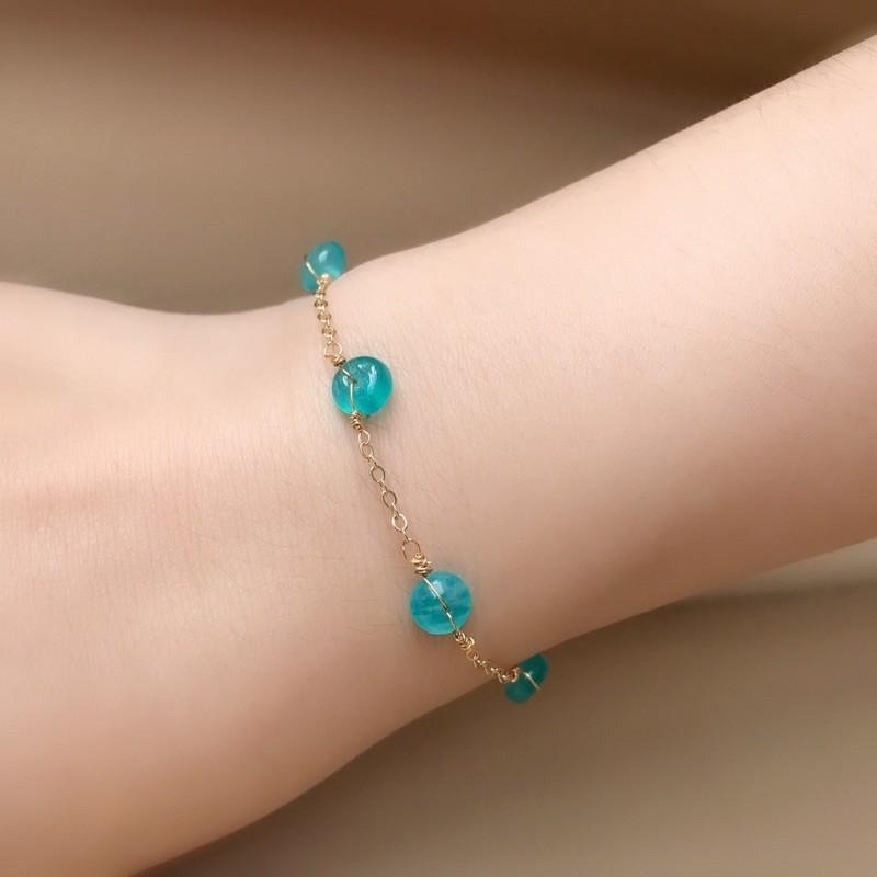 [zoeverglow]天河石手鍊｜抽拉式 清新 簡約-細節圖2