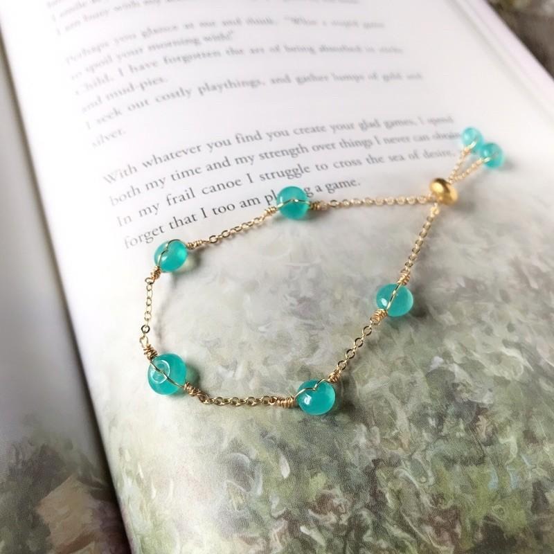 [zoeverglow]天河石手鍊｜抽拉式 清新 簡約-細節圖4