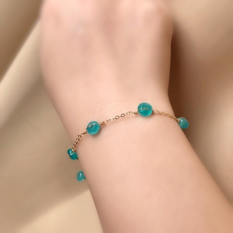 [zoeverglow]天河石手鍊｜抽拉式 清新 簡約-細節圖5