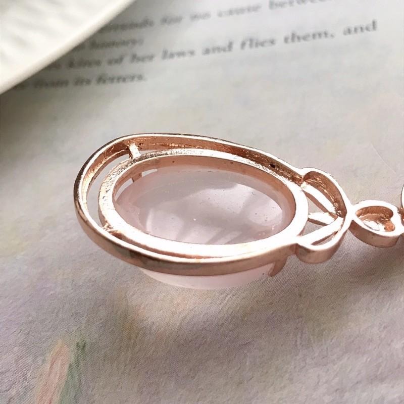 [zoeverglow]星光粉晶 s925純銀鍍玫瑰金項鍊-細節圖6