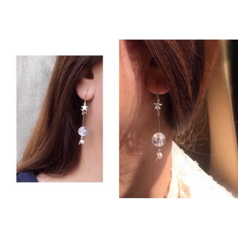 [zoeverglow]< 起點 >喜馬拉雅白水晶s925純銀耳環｜透明系-細節圖3
