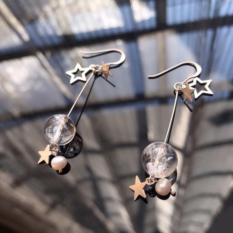 [zoeverglow]< 起點 >喜馬拉雅白水晶s925純銀耳環｜透明系-細節圖4