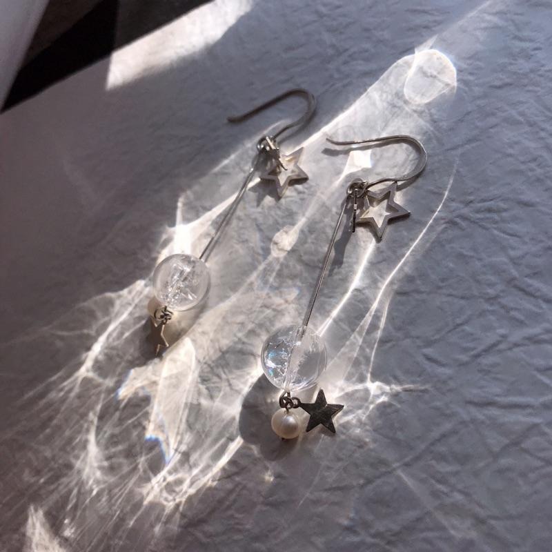 [zoeverglow]< 起點 >喜馬拉雅白水晶s925純銀耳環｜透明系-細節圖5