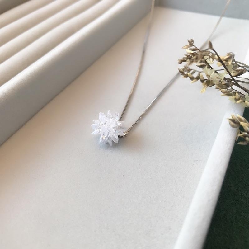 出清＊冰晶鋯石s925純銀項鍊-細節圖3