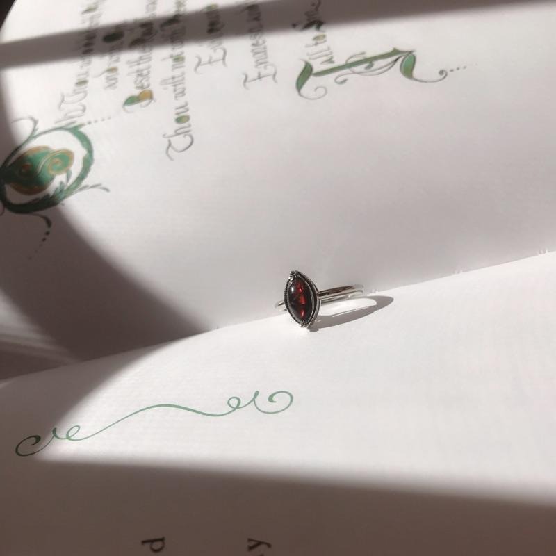 [zoeverglow]斑彩石 s925純銀戒指-細節圖4