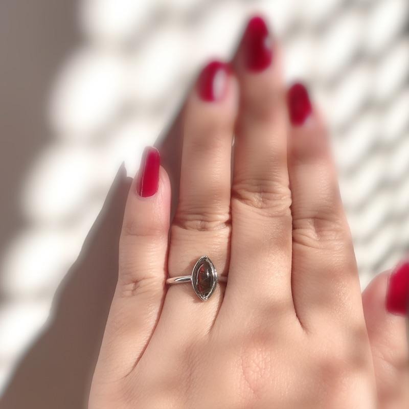 [zoeverglow]斑彩石 s925純銀戒指-細節圖7