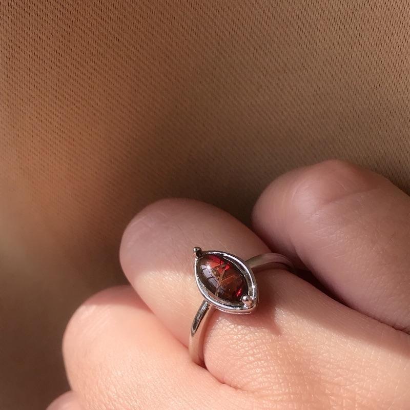 [zoeverglow]斑彩石 s925純銀戒指-細節圖8