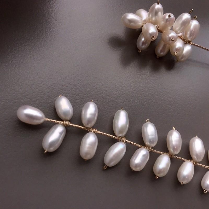 [zoeverglow]淡水珍珠14kgf耳環｜不對稱 孤品-細節圖6