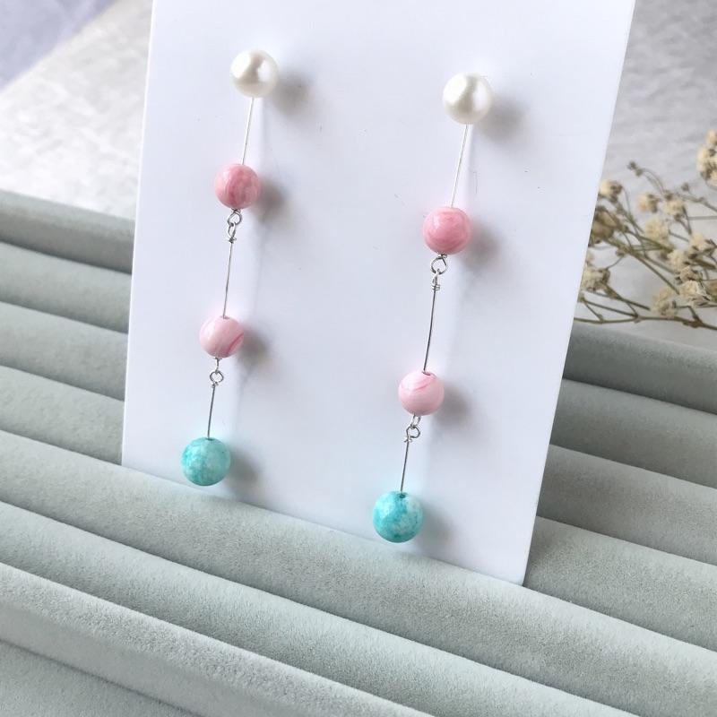 [zoeverglow]天然淡水珍珠x女王貝x天河石 s925純銀耳環｜兩用款-細節圖3