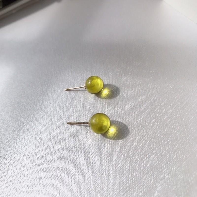 [zoeverglow]藍珀s925純銀鍍玫瑰金耳環|耳釘-細節圖3